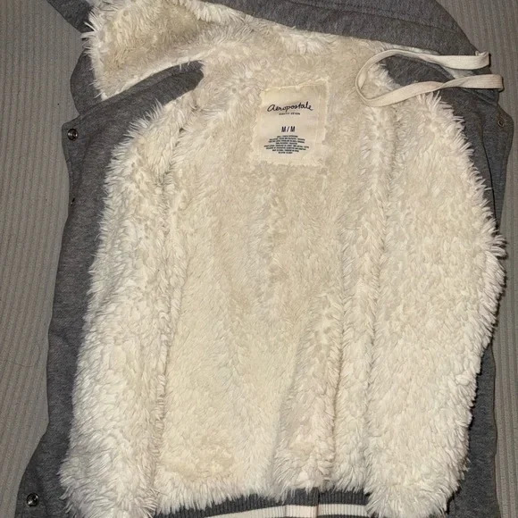 Aeropostale Gray Varsity Team Hoodie - Picture 5 of 5